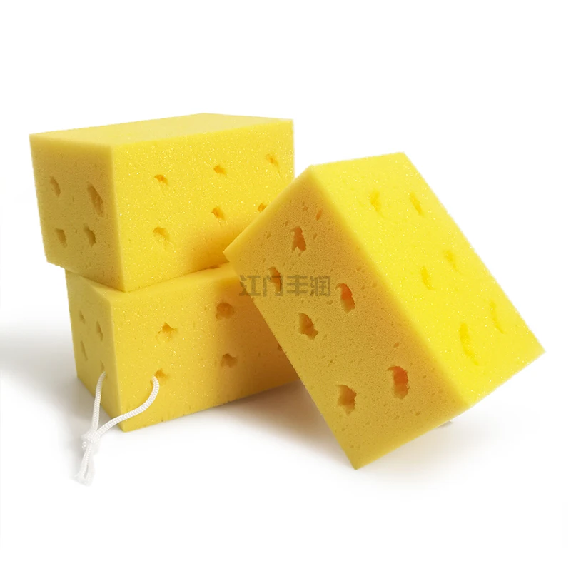 Hot selling multi-purpose car wash sponge soft yellow car polish sponge  cleaning sponge