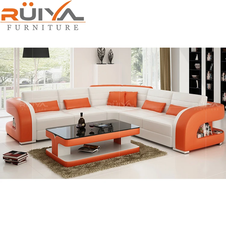 Office sofa set Home Furniture L shape new design genuine 5 seater leather sofa