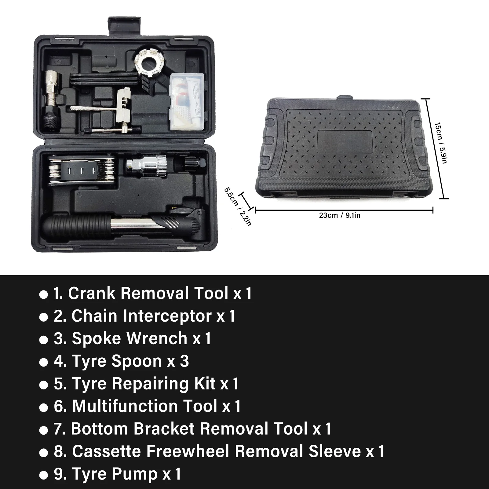 Bike Repair Tool Kit 24PCS Professional Maintenance Tools Kit Storage Case Bicycle Tool Set for Mountain Mike