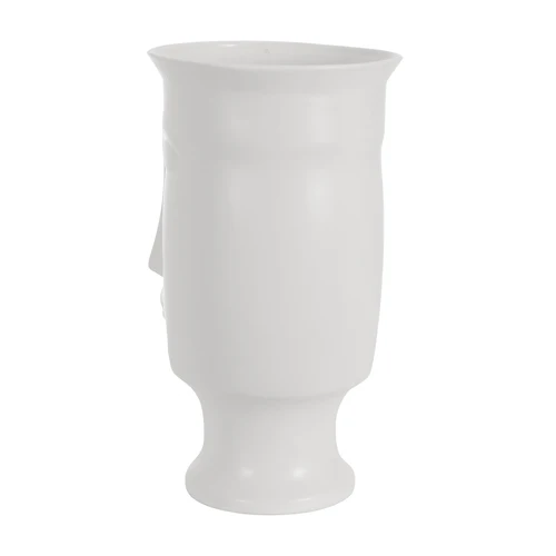 Sagebrook Home Ceramic Face Vase W/Base White 11 inch Premium Quality Wholesale Supplier