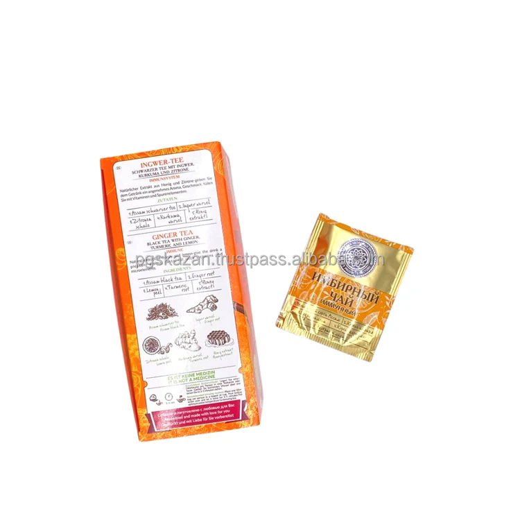 Good quality organic tea in bags with ginger turmeric and lemon, from manufacturer, hot sale herbal tea