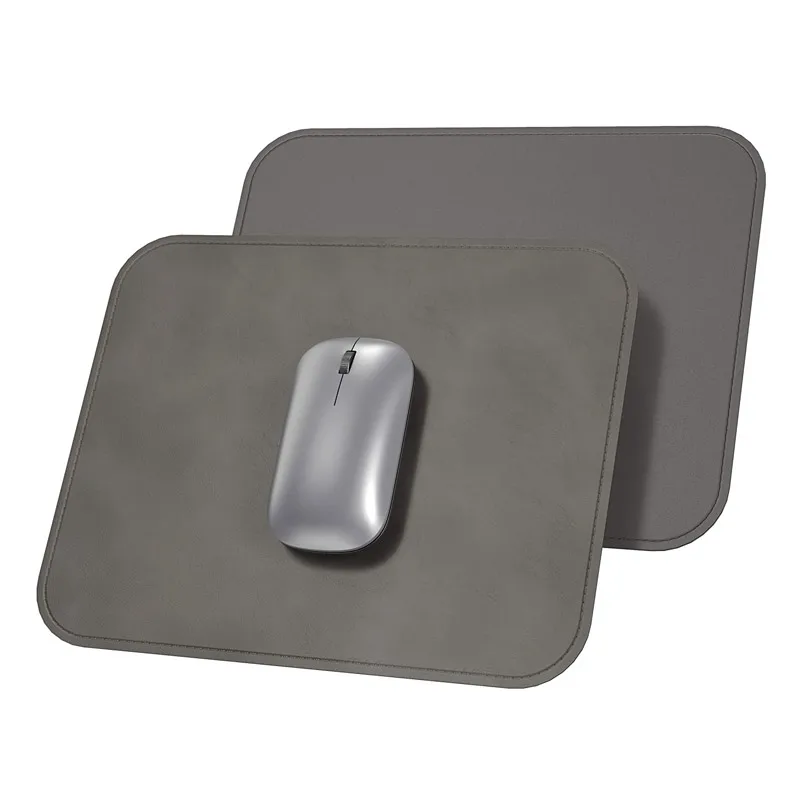 Пустой Пользовательский логотип гравировка ПУ искусственная кожа коврик для мыши