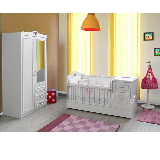 Для девочек детское постельное белье, с возможностью расширения, детской спальни, 3 дверцами, Рабочий стол (1600085848890)