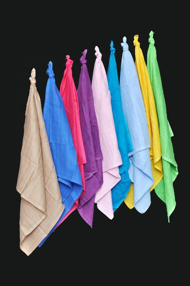 100% Cotton Double Weave Gauze Muslin Baby Diapers (Bleached, Unbleached, Dyed & Printed)