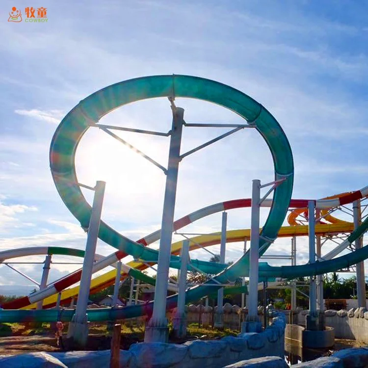 Водная горка из стекловолокна, водные горки из аквапарка, игровая площадка