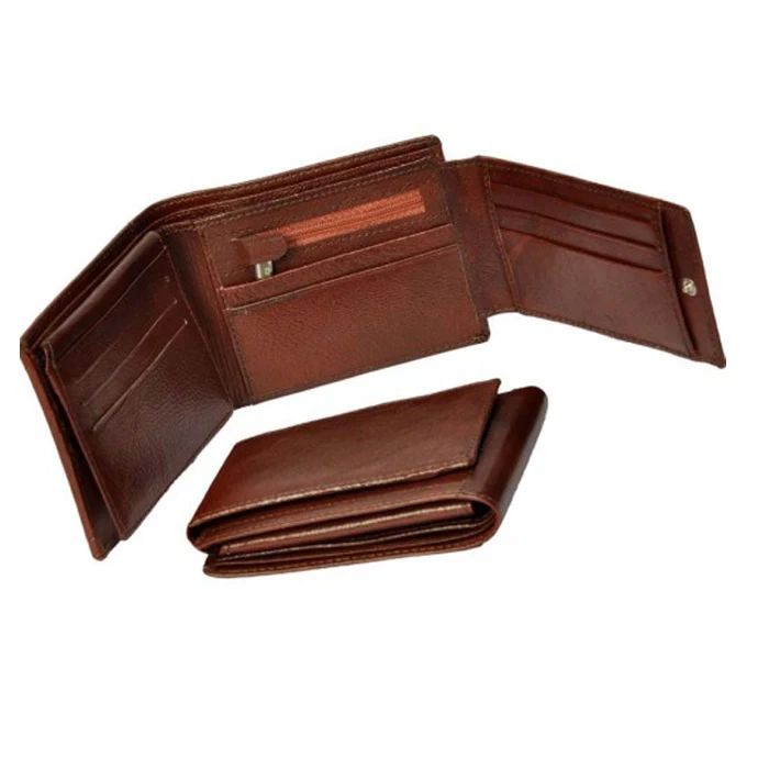 
Custom made vintage short PU luxury leather men wallet 