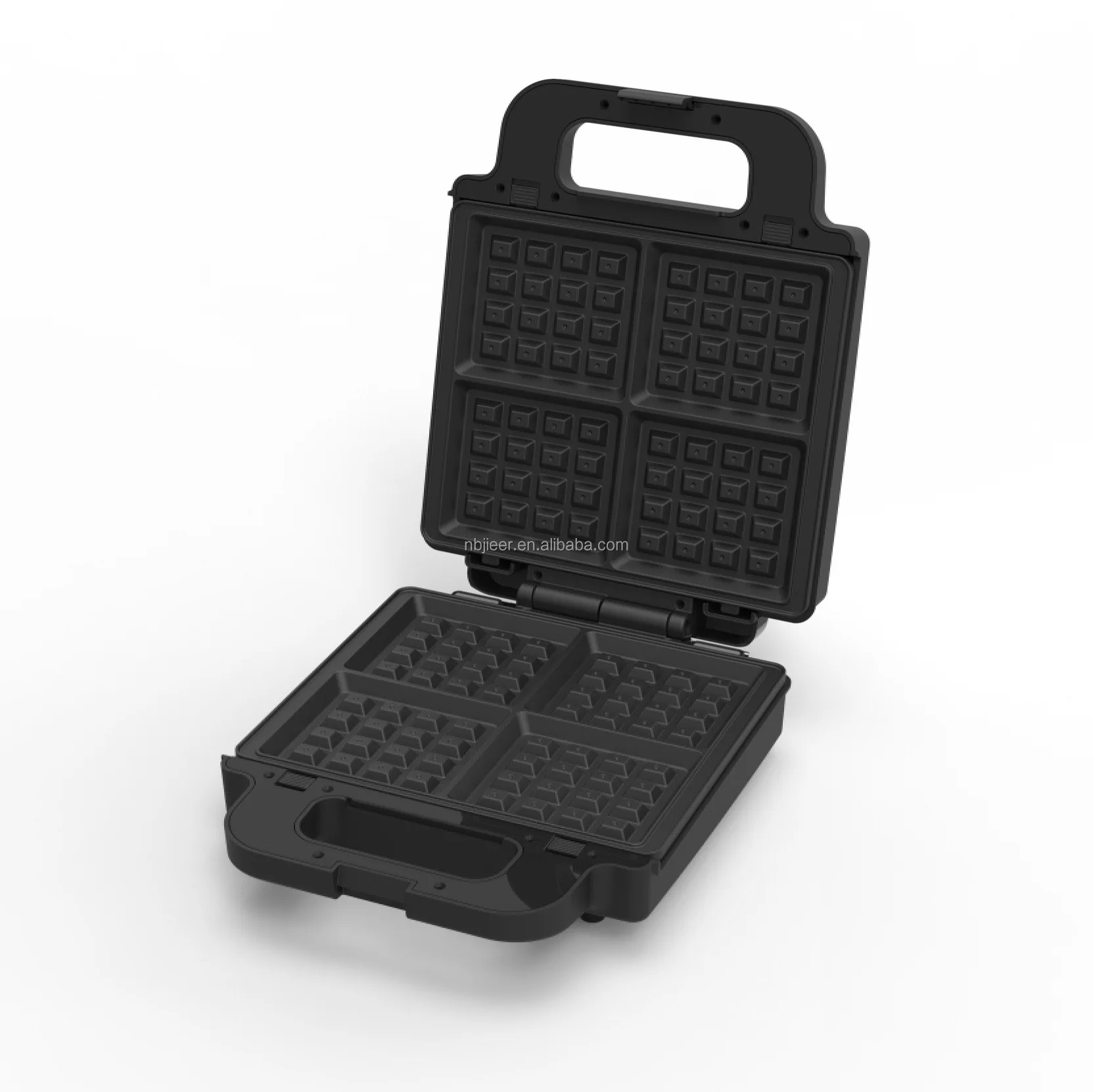 Less Oil Healthy 6 in 1 Portable Changeable Plates Square Smokeless Electric 4 Slices Bread Toaster Grill Waffle Sandwich Maker