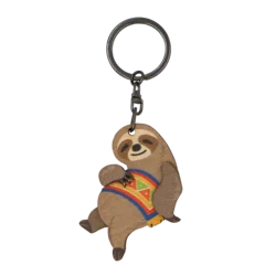 Sloth Wood Keychain Wooden Souvenir Customizable