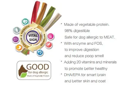 
Goodies 125 grams bag plant based proteins for good health and allergenic dog treat or food lamb flavor bone mini shape 