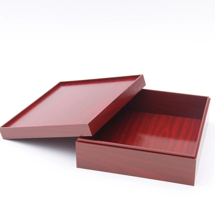 Food boxes (Large / Medium / Small)  Japanese faux-lacquering box, including the divider green box (Black / Red / Brown)