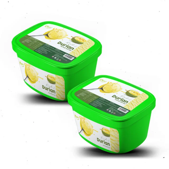 Мгновенная насыщенная и гладкая ванна для молочного мороженого-Дуриан 1,5 л из малайзии