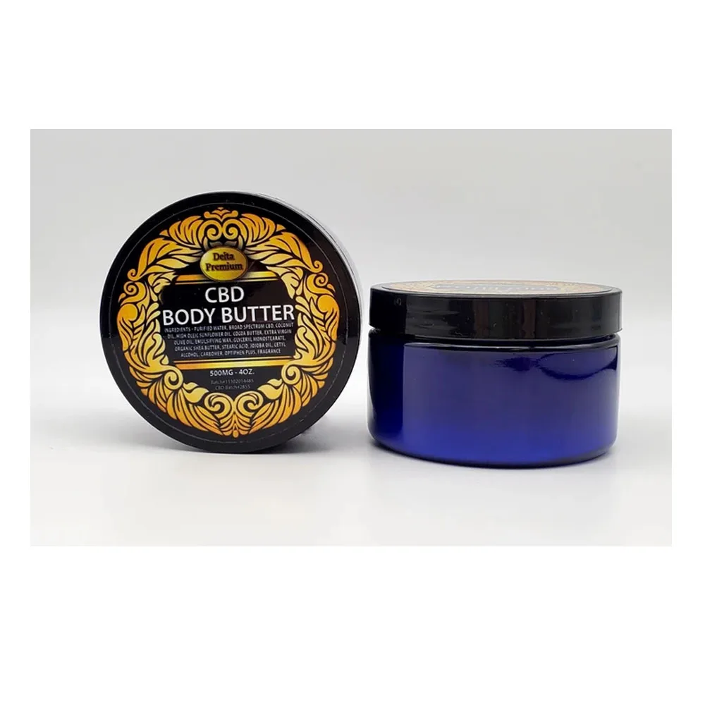 Масло для тела Delta Premium CBD, полный спектр, 4 унции, 500 мг, активированный КБД, без конопляного экстракта THC и кокосового масла для облегчения боли