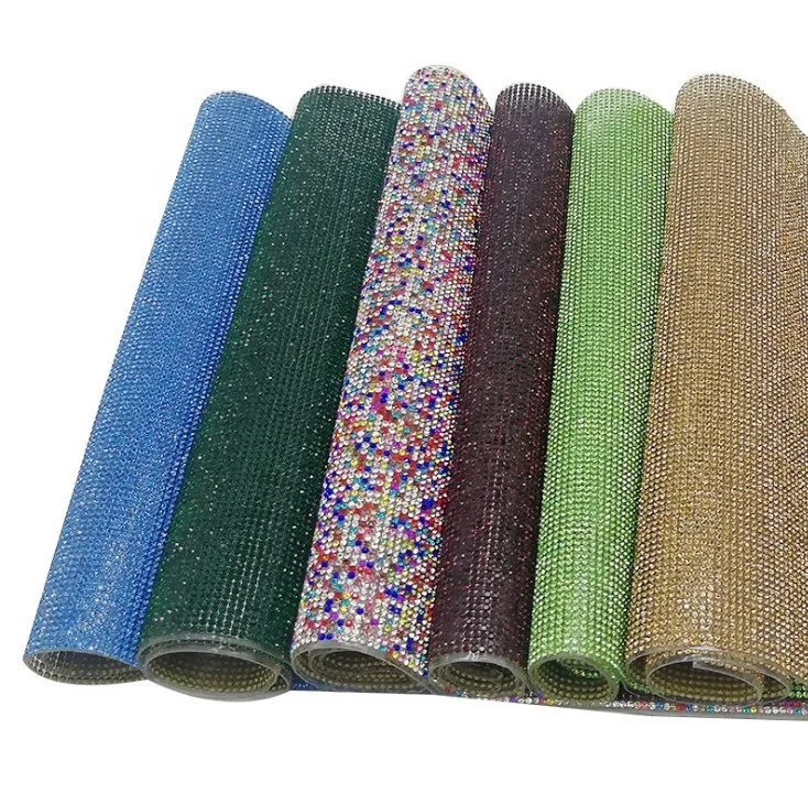 24x40cm Rhinestones crystals   net mesh trimming for dress and shoes