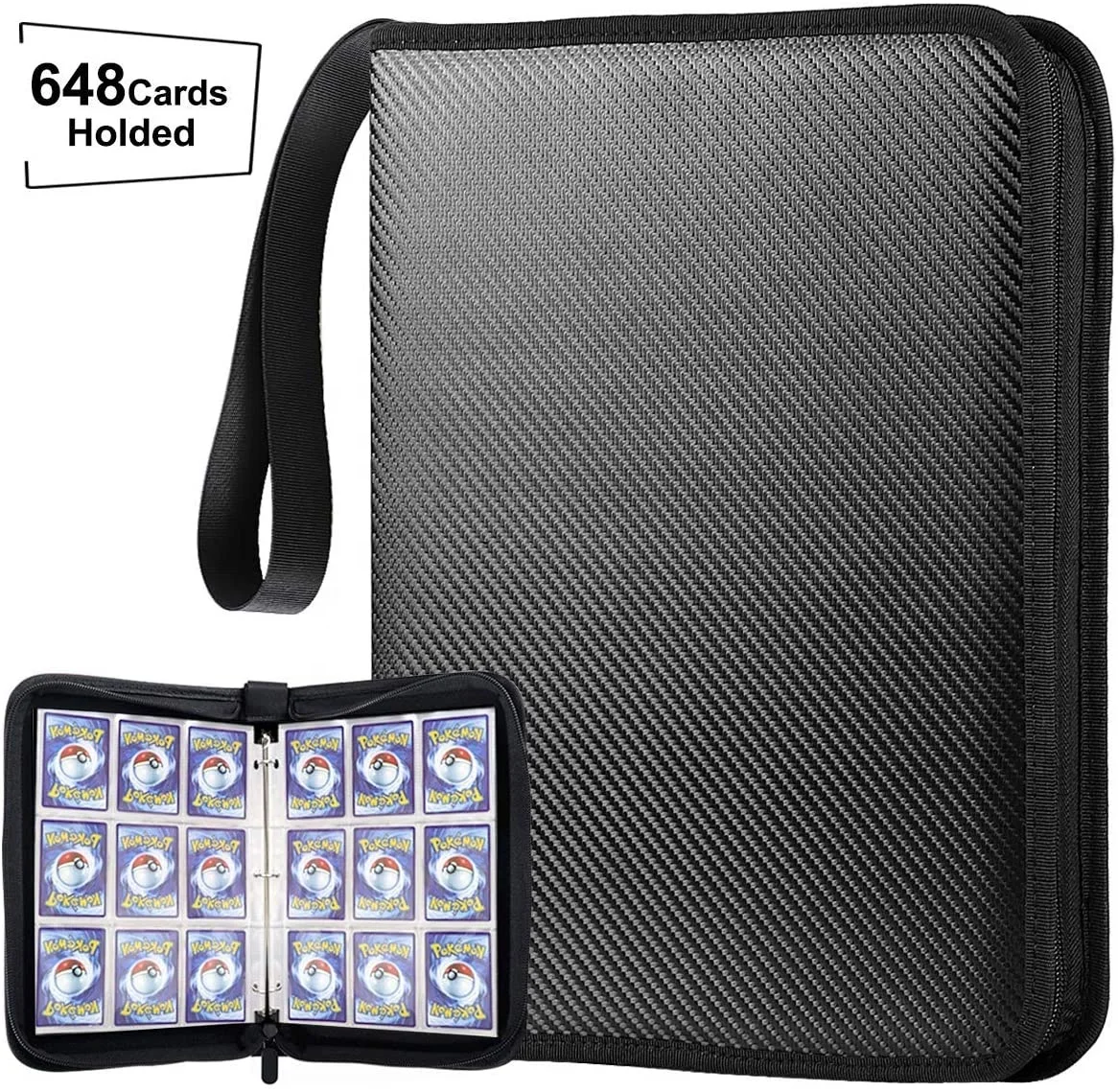 
648 Pockets Baseball Game Card Sleeves Compatible with Trading Cards Carrying Case Fit Binder Card Holder Set 