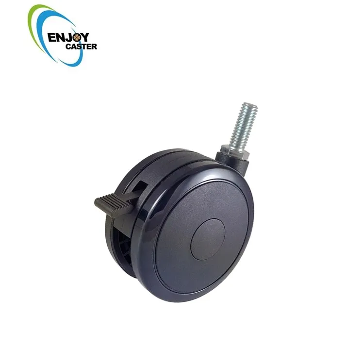 100 mm threaded stem castors with braking system