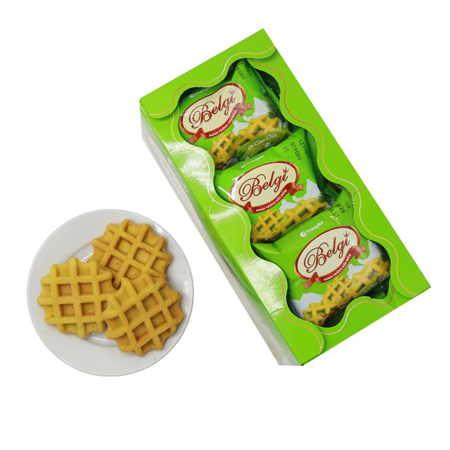 Вафли мягкая круглая Кокосовая коробка для молодого риса Вьетнам