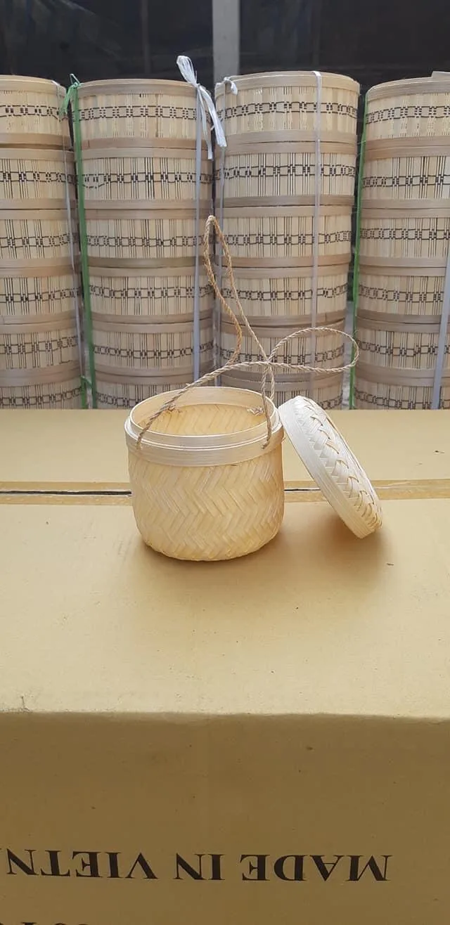 low price Tropical Style Decoration Bamboo Rattan Basket Flower Plant Indoor Storage baskets