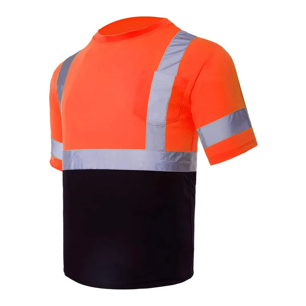  Оптовая продажа топы рубашки 65% полиэстер 35% хлопок с длинным рукавом рабочая одежда безопасная футболка
