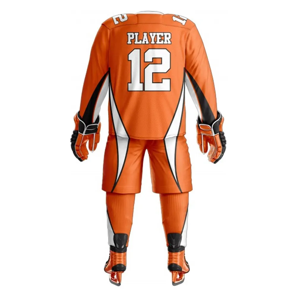 Latest Ice Hockey Sublimation Print 100% Polyester Or Customized Fabric Ice Hockey Jersey With Custom Logo Latest Style