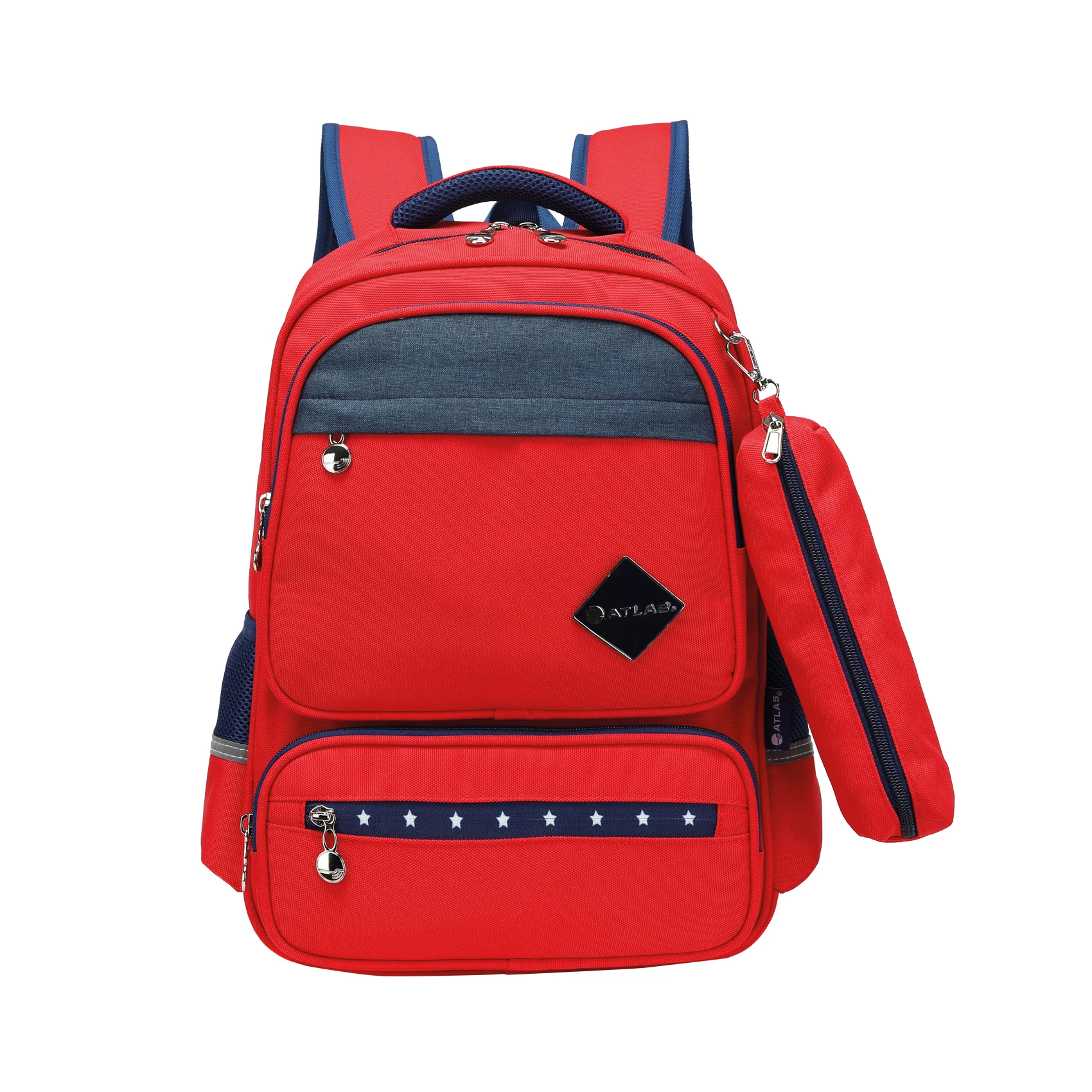 Durable Material attractive Atlas Kids School bag with Easy & Smooth Zipper, Button, Buckle & Other Closures