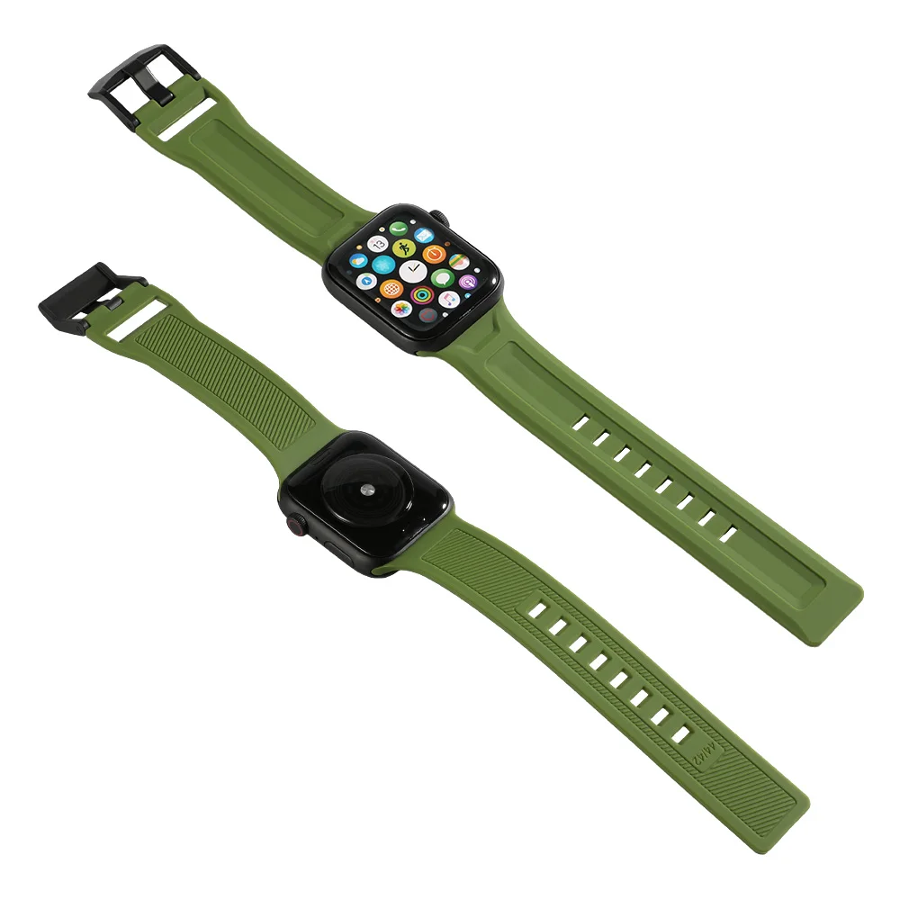 
For Apple Watch Band Series All Models 6 5 4 3 2 1 Factory Soft Touch Silicone Replacement Band Strap For Iwatch 38 40 42 44mm 