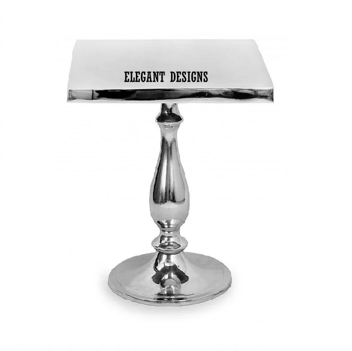 Metal Silver Color Hand Painted Home Hotel Party Decorative Super Quality Aluminium Attractive New Designer Coffee Table