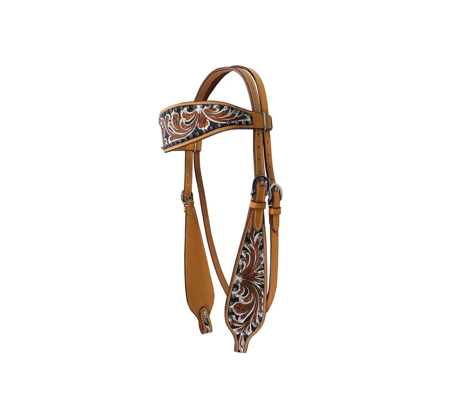 Customized Western Horse Leather Headstall Breastplate Handmade Breathable Equestrian Tack Riding Racing Horse Bridle Included