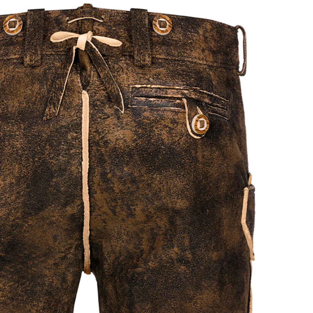 Кожаные Брюки баварские шорты lederhosen kniebund