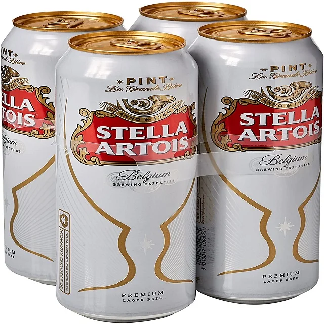 
Stella Artois Premium Lager Beer, 500ml Cans, 5% ABV Wholesale 
