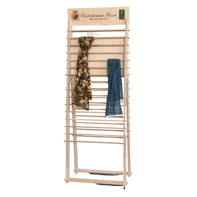 Floor Standing Display Rack Interlocking Custom Design Wooden Garment Display Rack for Clothes