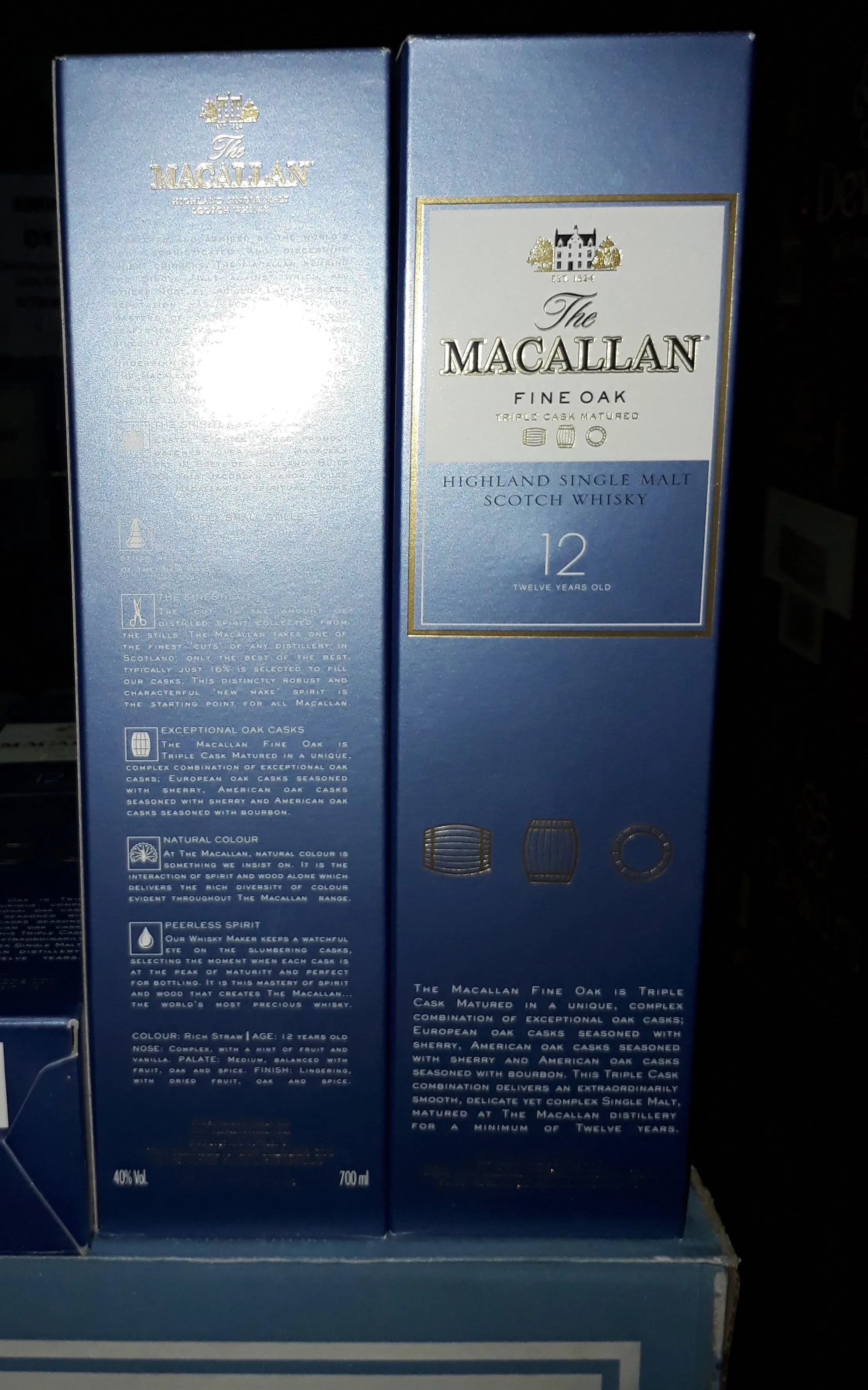 AUTHENTIC 12 YEAR-OLD 700ML PREMIUM SCOTTISH MACALLAN FINE OAK WHISKY
