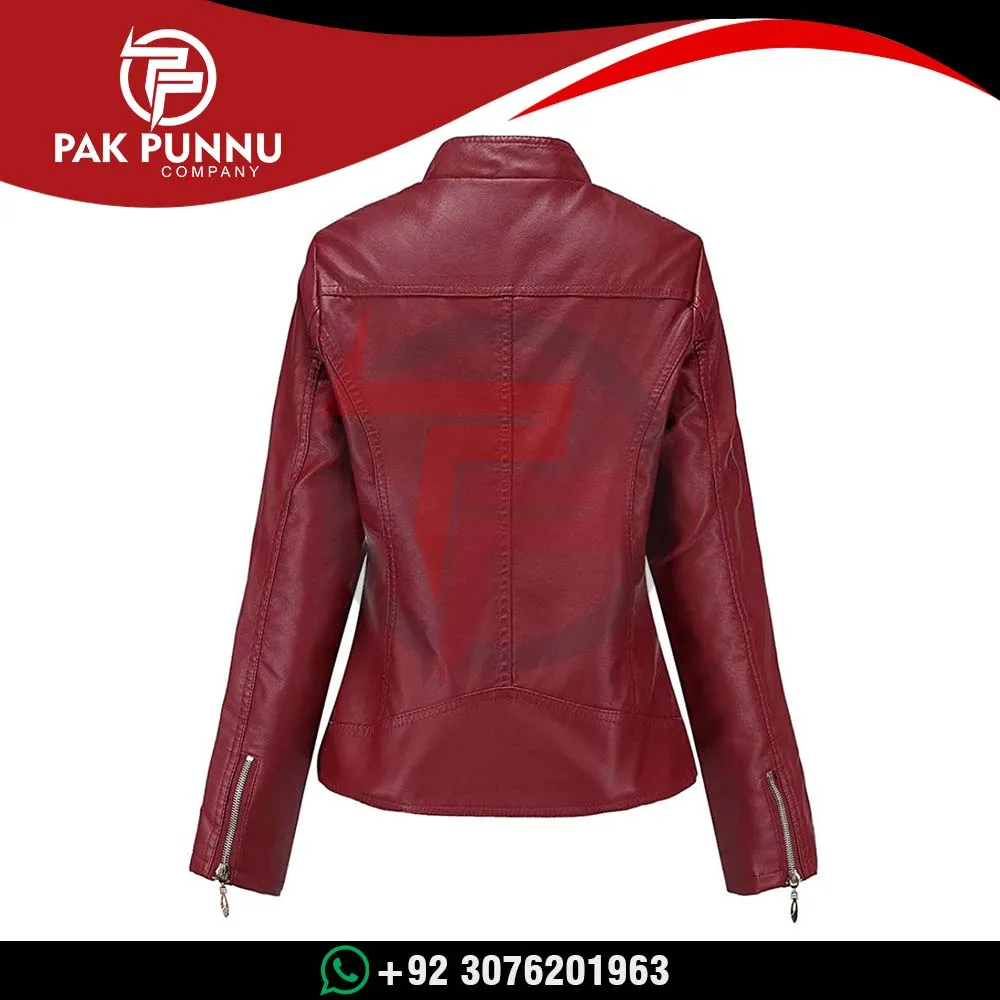Wholesale Women Leather Jackets Women Denim Clothing Black Custom Coat Motorbike Leather Jackets For Woman Jackets
