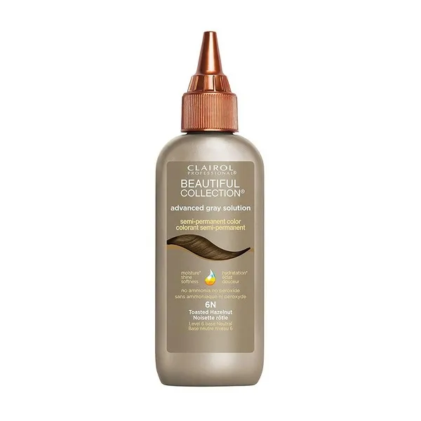 
Clairol Professional Beautiful Collection Advanced Gray Solution Semi-Permanent Color, 6N Toasted Hazelnut, 3 Oz. 