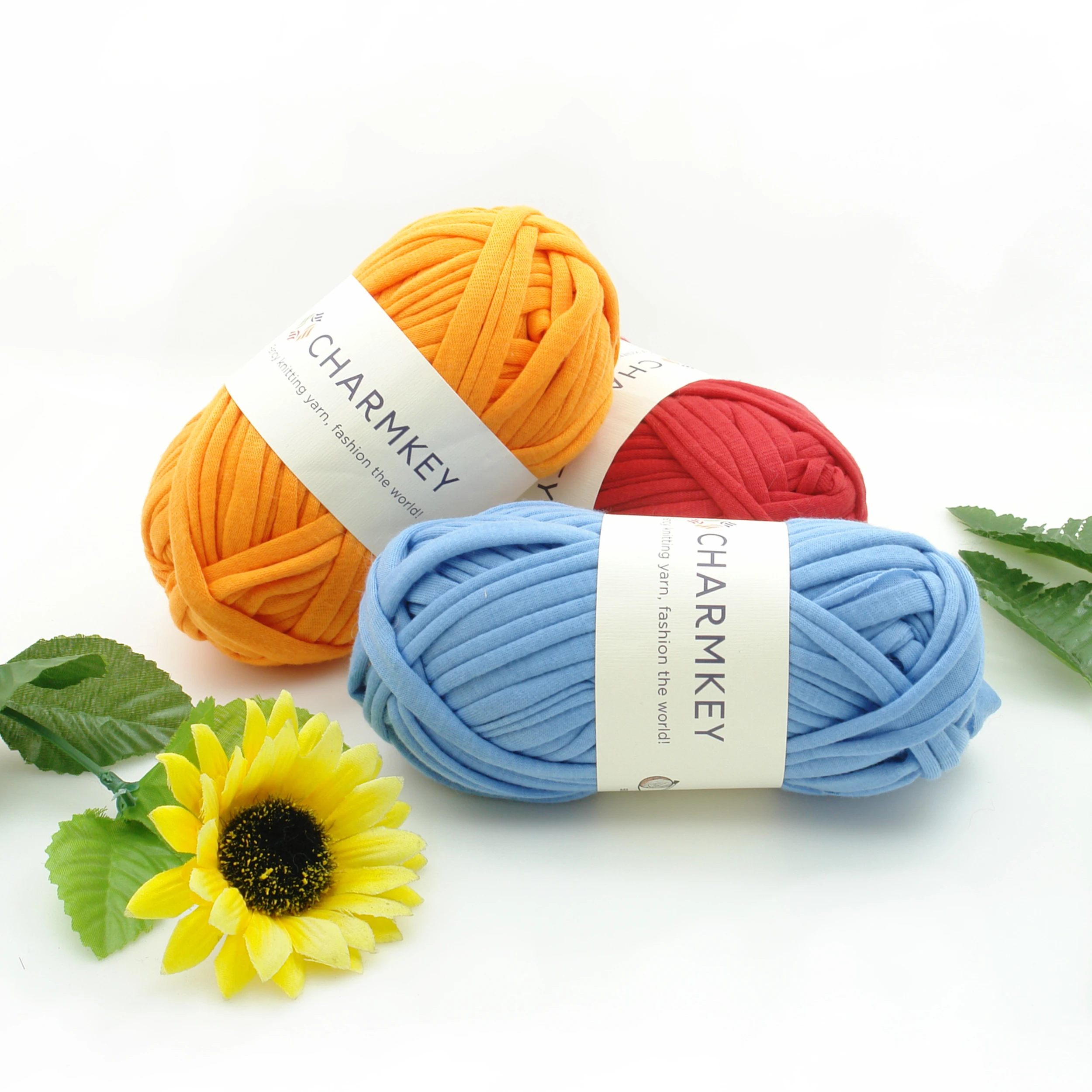 Charmkey Высокое качество 100% полиэстер трикотажная футболка из пряжи