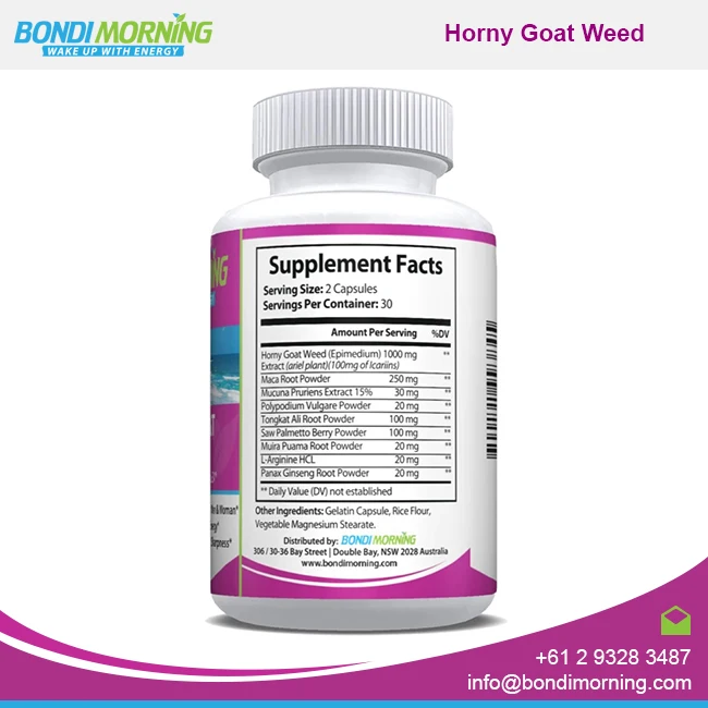Top Nutritional Supplement Performance Booster Natural Unisex Horny Goat Weed Capsules