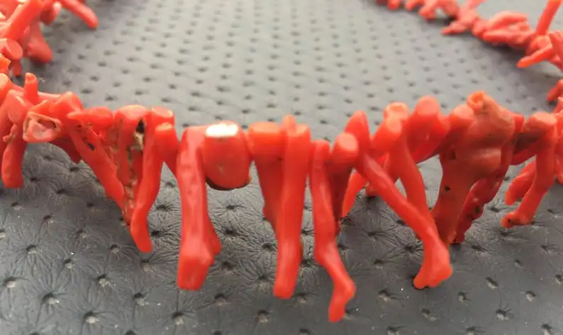 125 Piece Natural Genuine Red Coral Stick 1 Strand Branches Tree Raw Untreated Rough Making Jewelry