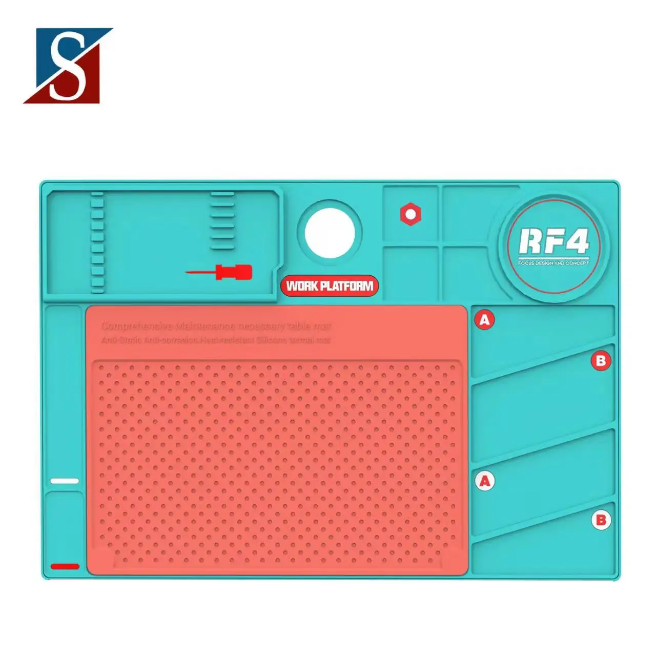 RF4 микроскопический силиконовый ремонтный термостойкий Универсальный Коврик для обслуживания микроскопа изоляционный коврик пайки BGA