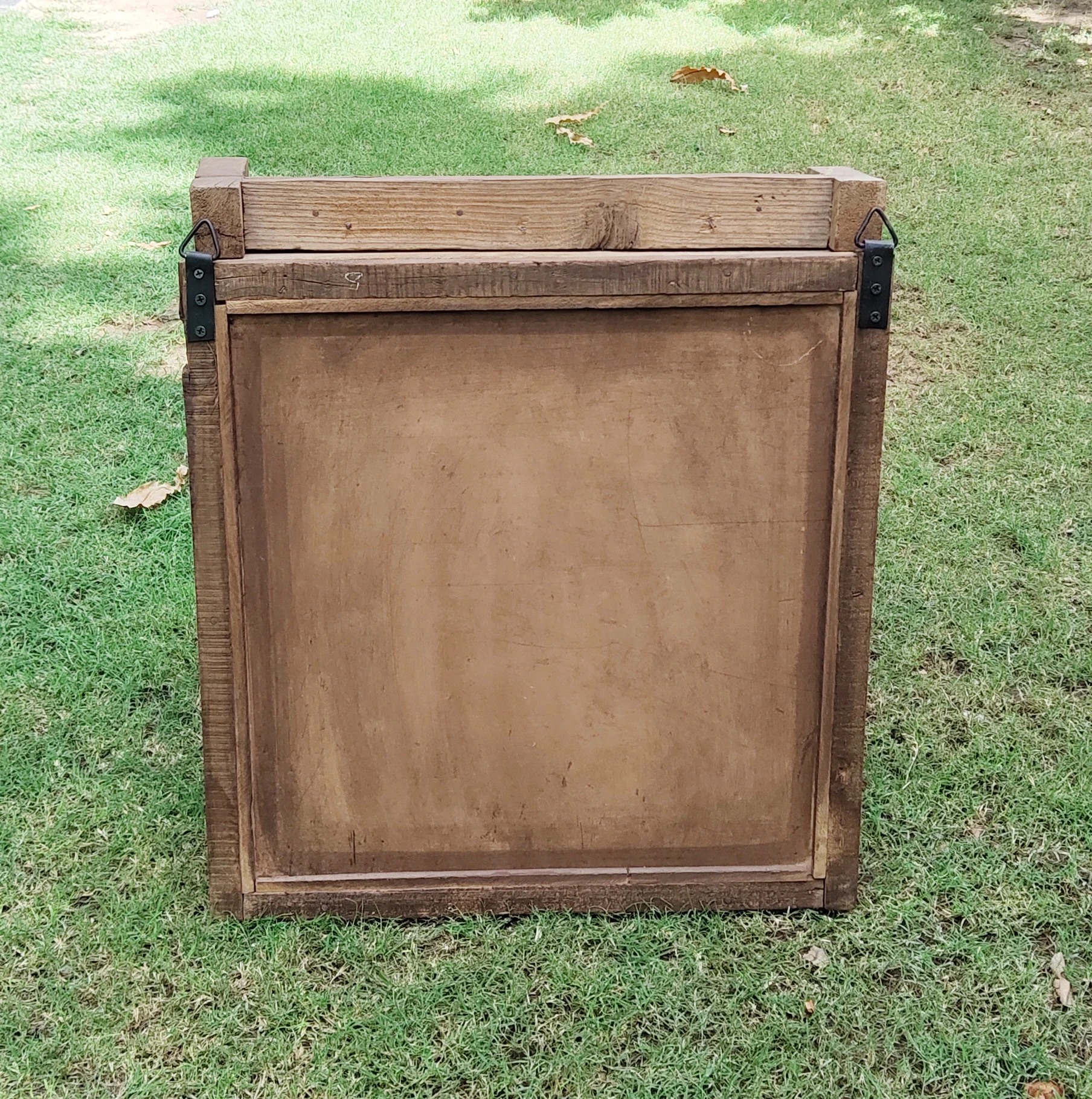 Indian Home Decor Rustic wooden Large full size antique rectangle window framed Handcrafted wall hanging/standing mirrors decors