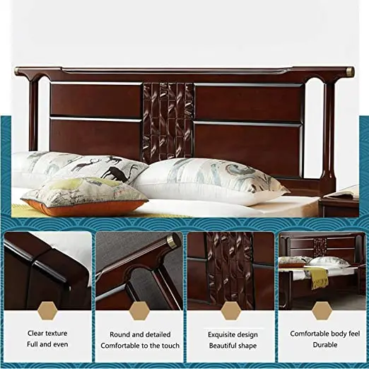 Top Sale Guaranteed Quality Designer Furniture Luxury Chinese Solid Wood Bed