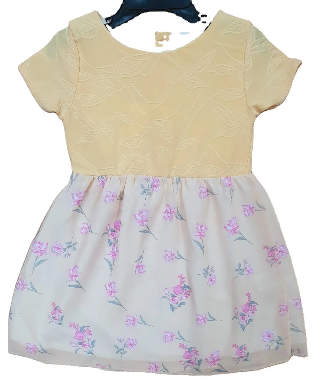 Girls branded frog Girls  denim & jorjet FrockKids fancy frocks Baby girl party frock( Ready stock)