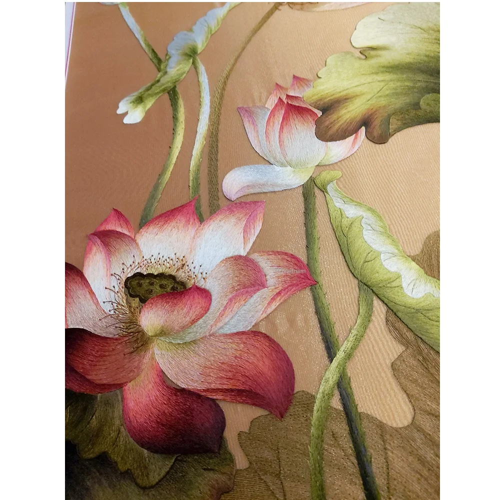 Best Price Vietnam Supplier Wholesale Flower Paintings Summer Fragrance Hand Embroidery Artworks