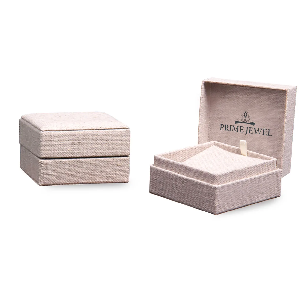 Linen Fabric Jewelry Box