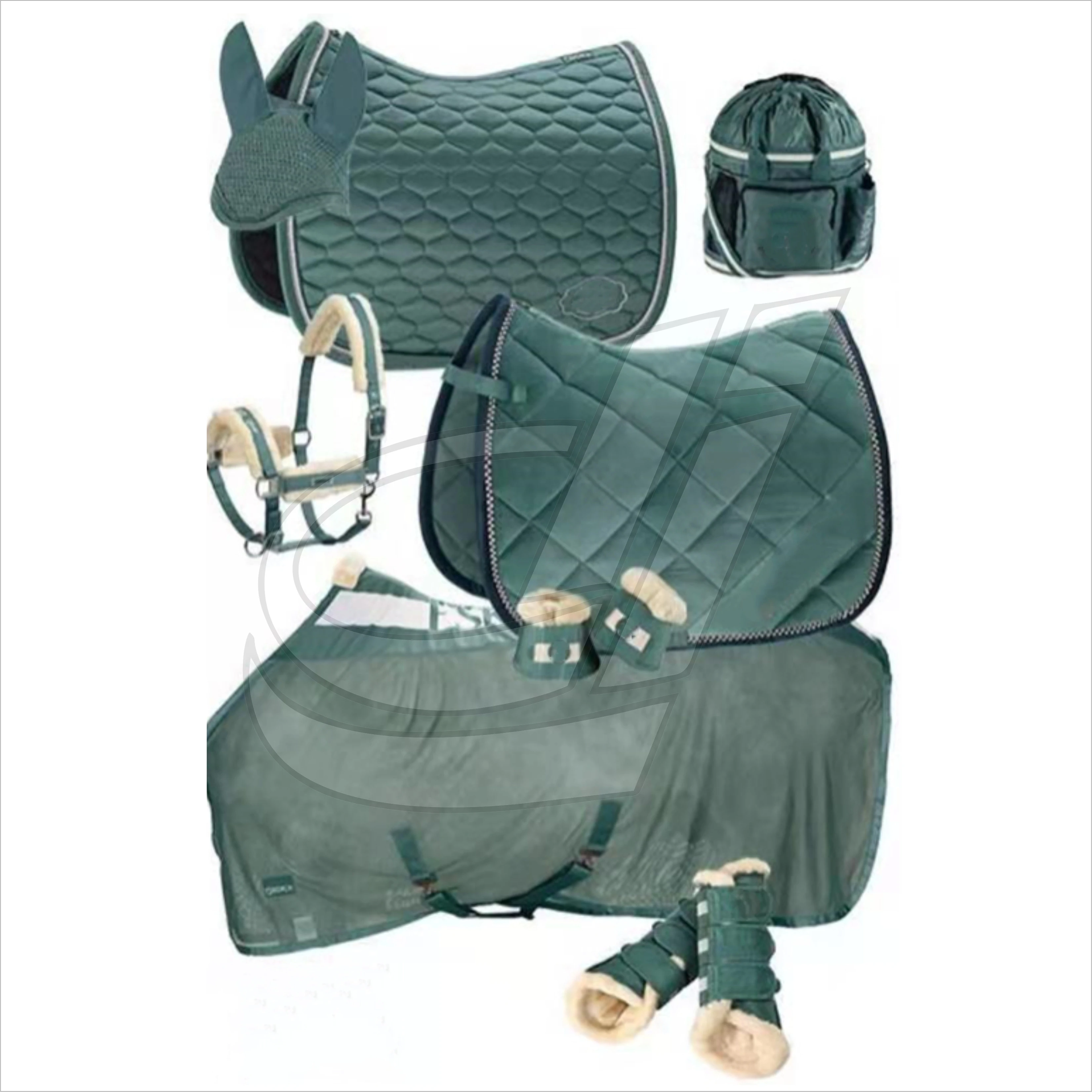 Nylon Oxford Breathable Waterproof Winter Sporting Event Stable Half horses equestrian numnah Horse Saddle Pad for Horse