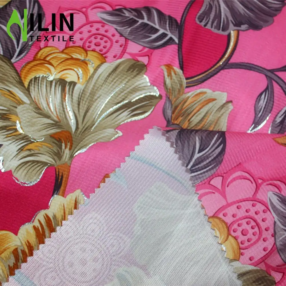 Трикотажная флисовая ткань из полиэстера fdy AOP, трикотажная ткань с принтом для платьев