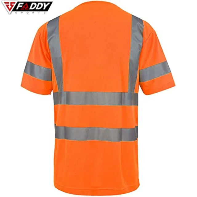 Оптовая продажа рабочая одежда на заказ мужская рубашка светоотражающие полосы 360 рефлекторная лента с отражающим логотипом мягкая дышащая ткань