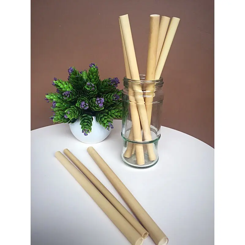 Handicraft vietnam reusable drink straw biodegradable natural bamboo fiber straws reusable