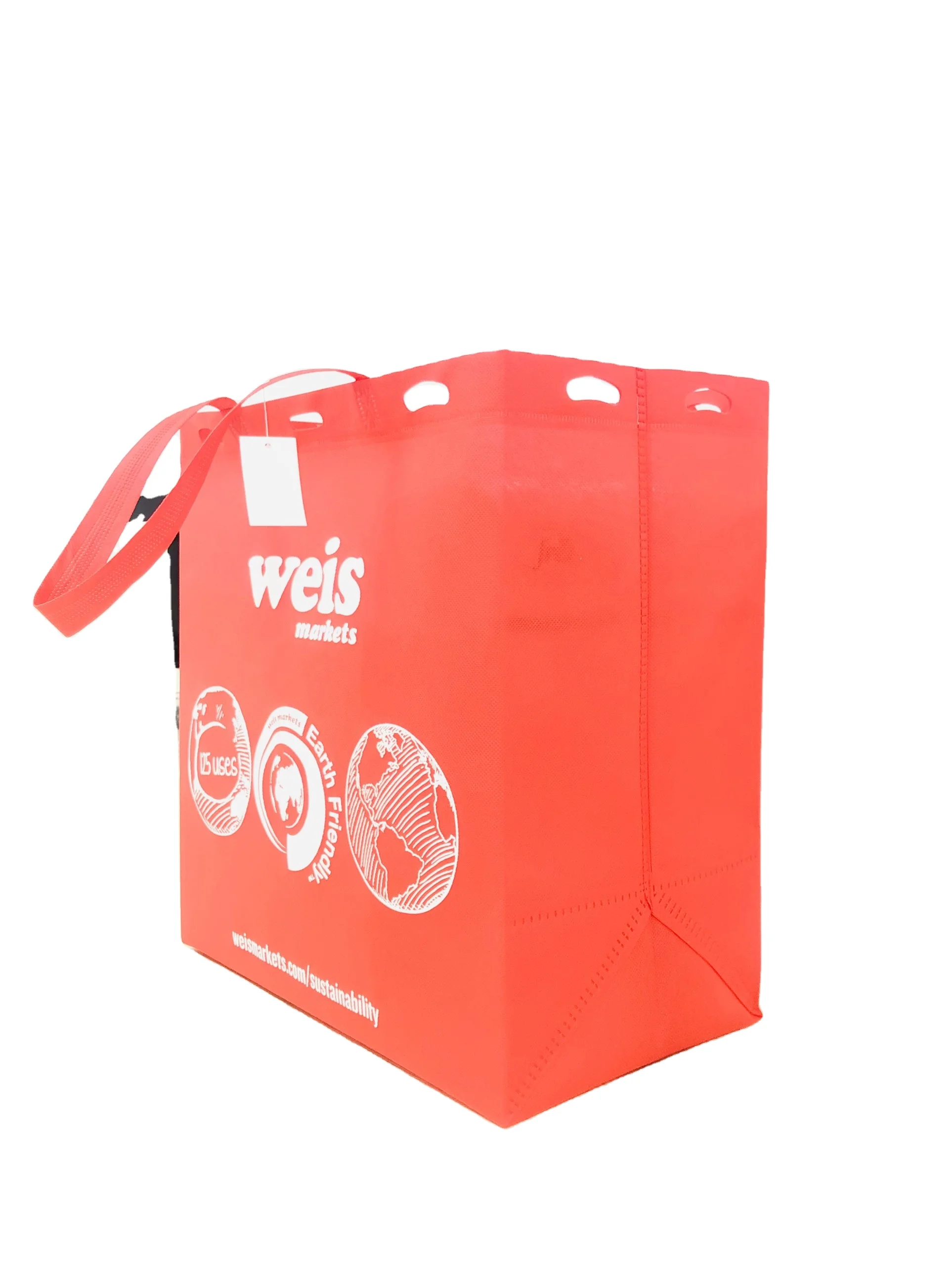 2022 Supermarket Shopping Bags Heat Seal Printed with Logo Large Quantity Low Price