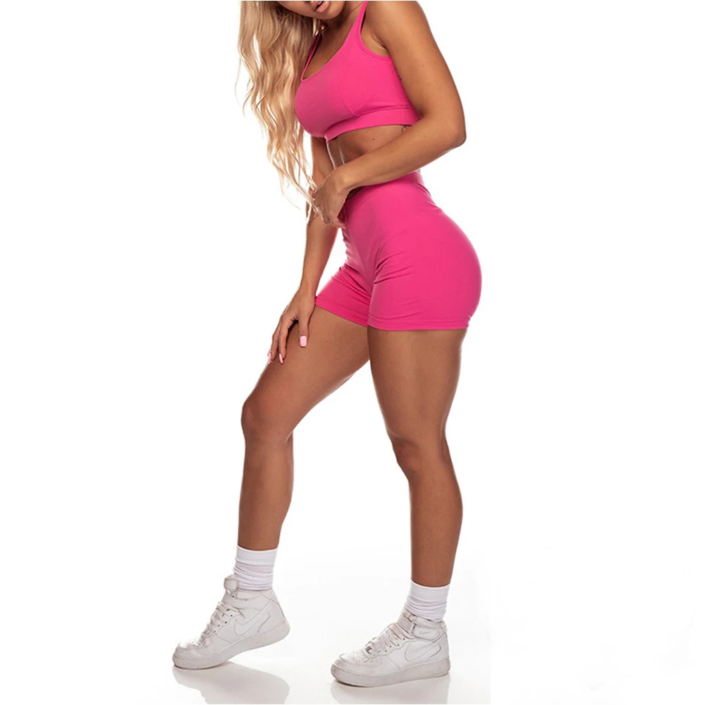  Женские комплекты для йоги шорты и бюстгальтер из полиэстера спандекса с логотипом на заказ 2 предмета спортивная одежда тренировок спортивный трусики