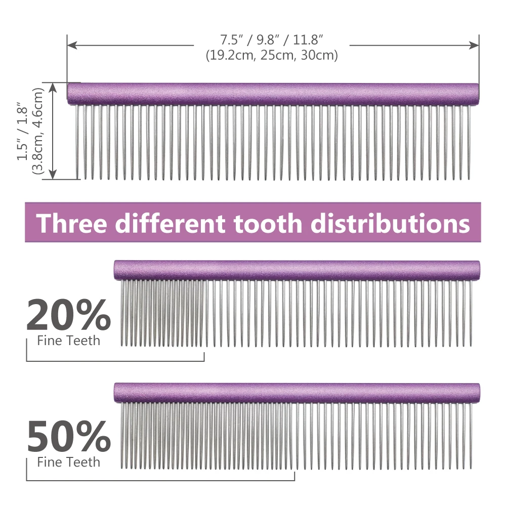 
Ultimate Touch Cat Shedding Flat Top Comb for House Cat Smooth Comb 