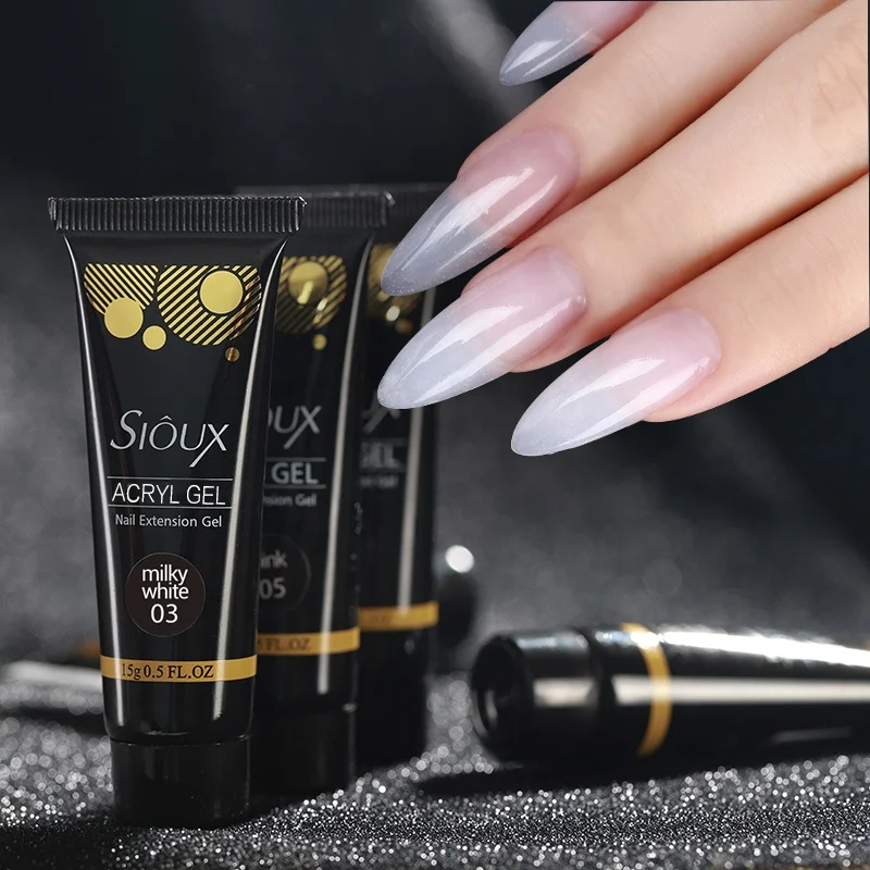 Professional High Quality Tips Nails Easy Milky Extension Acrylic 30Ml Nail Extension Gel Polish
